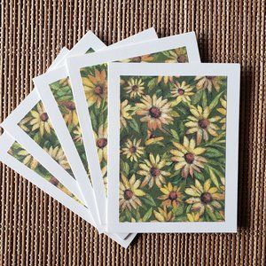 Fall Card Set, 5ct Blank Ivory Note Cards for Fall